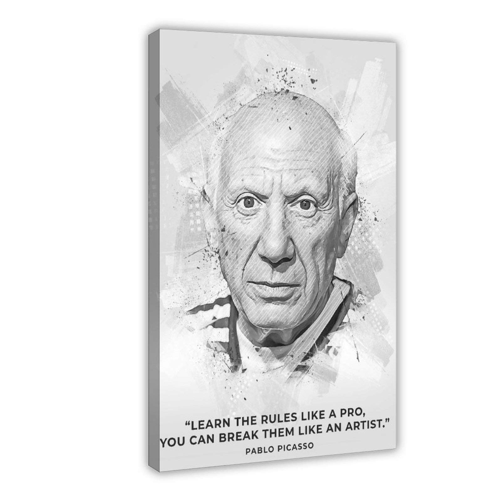 BAOGELI Pablo Picasso Motivational Quote Canvas Wall Art - 24×36 Inch (60×90cm) Inspirational Painting for Home, Living Room & Office Decor | Perfect for Gifts, Housewarming & Interior Design