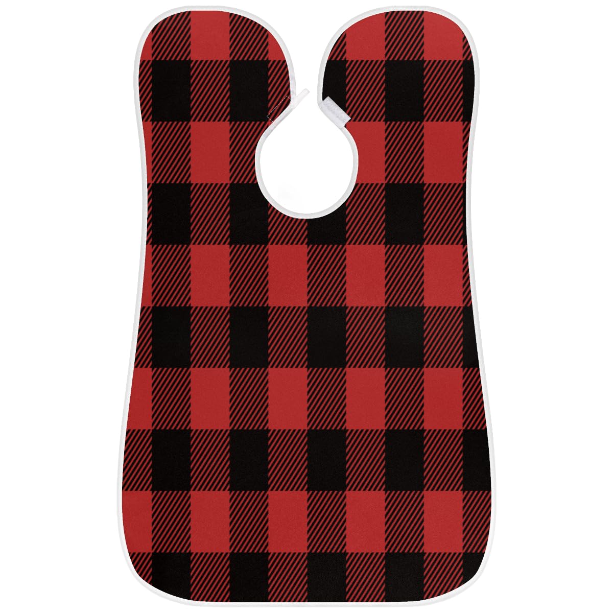 Christmas Checkered Plaid Beard Bib for Men – Non-Stick Shaving Apron with Suction Cups, Hair Catcher & Grooming Cape – Perfect Gift for Husband, Dad (Great for Holiday Gifts & Home Barbering)