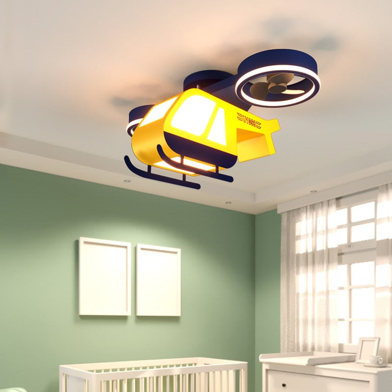 Airplane-Themed LED Light and Fan - Stylish Cooling for Bedroom, Office & Kids Room | Perfect for Home Decor & Summer Comfort