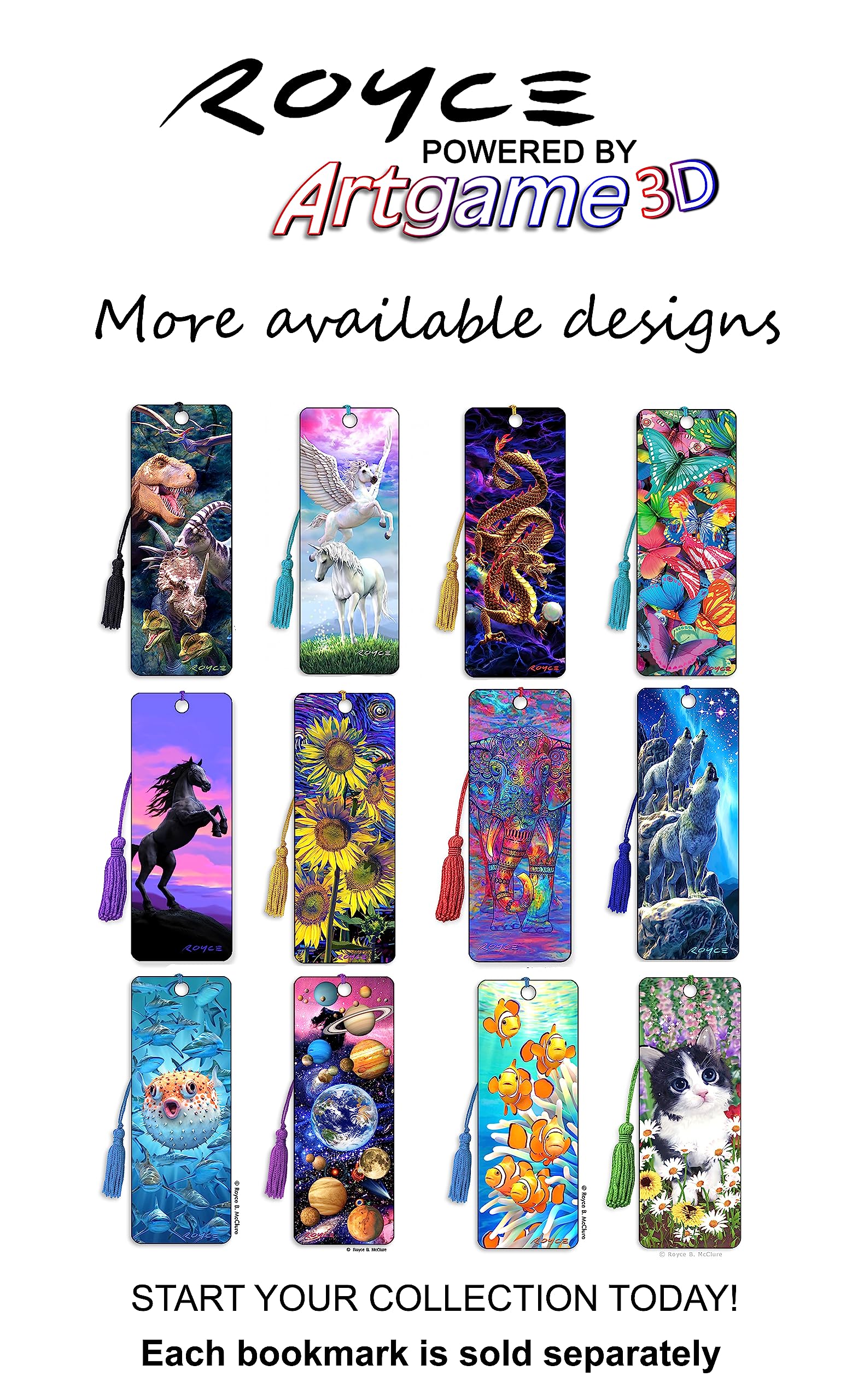 3D Sea Otter Bookmark Featuring Royce B McClure Artwork - Unique Handmade Book Accessory for Book Lovers & Gift Ideas | Perfect for Reading, Journaling & Bookmark Collections
