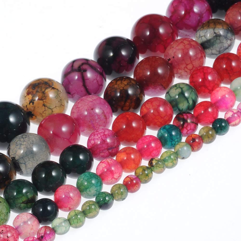 12mm Multi-Color Tourmaline Gemstone Round Loose Beads - Natural Crystal Energy Stone for Jewelry Making, DIY Crafts, Healing Bracelets & Necklaces (1 Strand 15