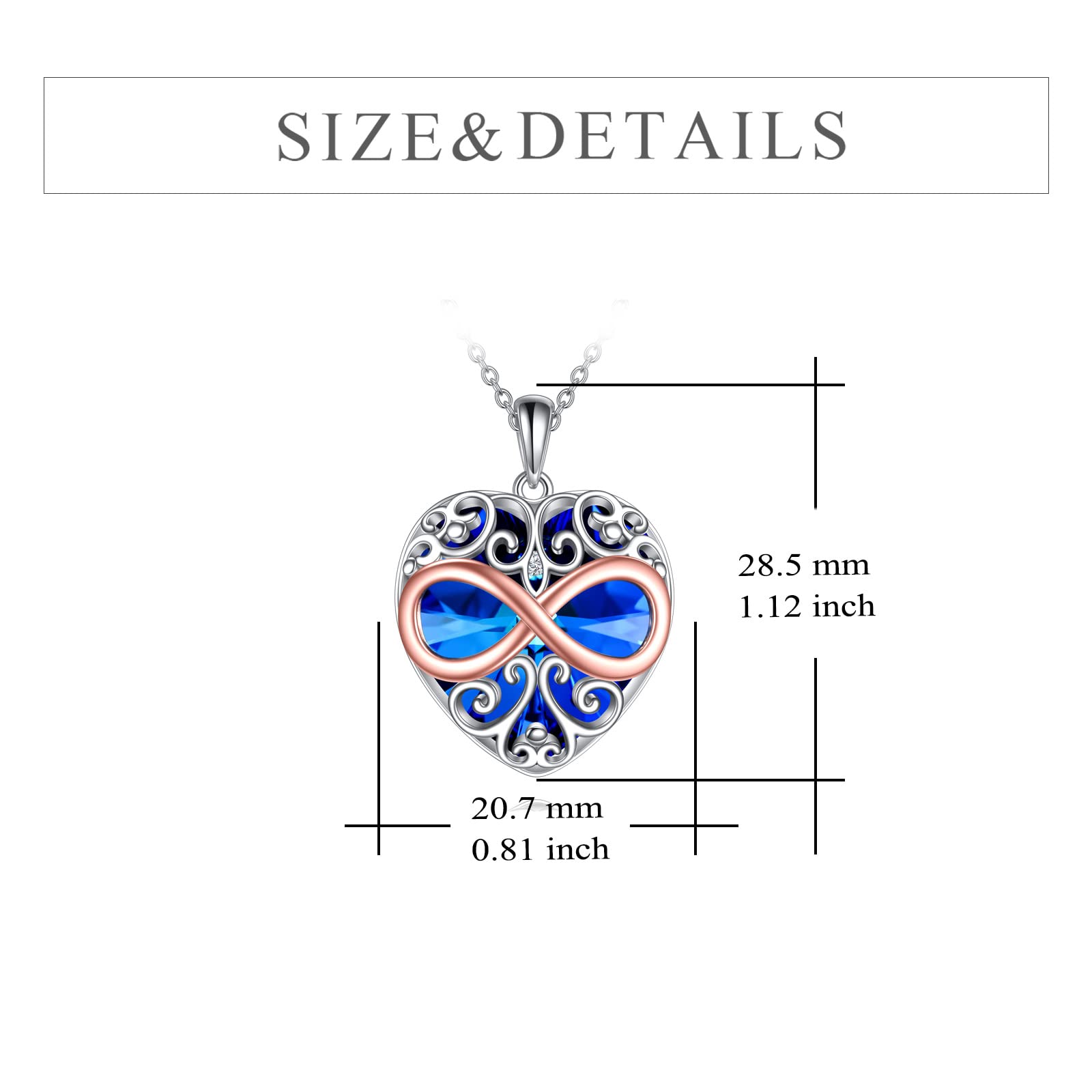 YFN Sterling Silver Heart Necklace for Women - Elegant Jewelry Gift for Mom, Wife, Daughter | Perfect for Birthday, Anniversary & Valentine's Day | Everyday Wear & Special Occasions