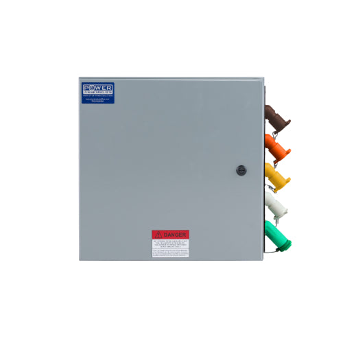 400A 277/480V Double Set Screw Camlock Connection Box with Female Neutral - Heavy Duty Power Distribution for Construction Sites, Events, and Industrial Applications