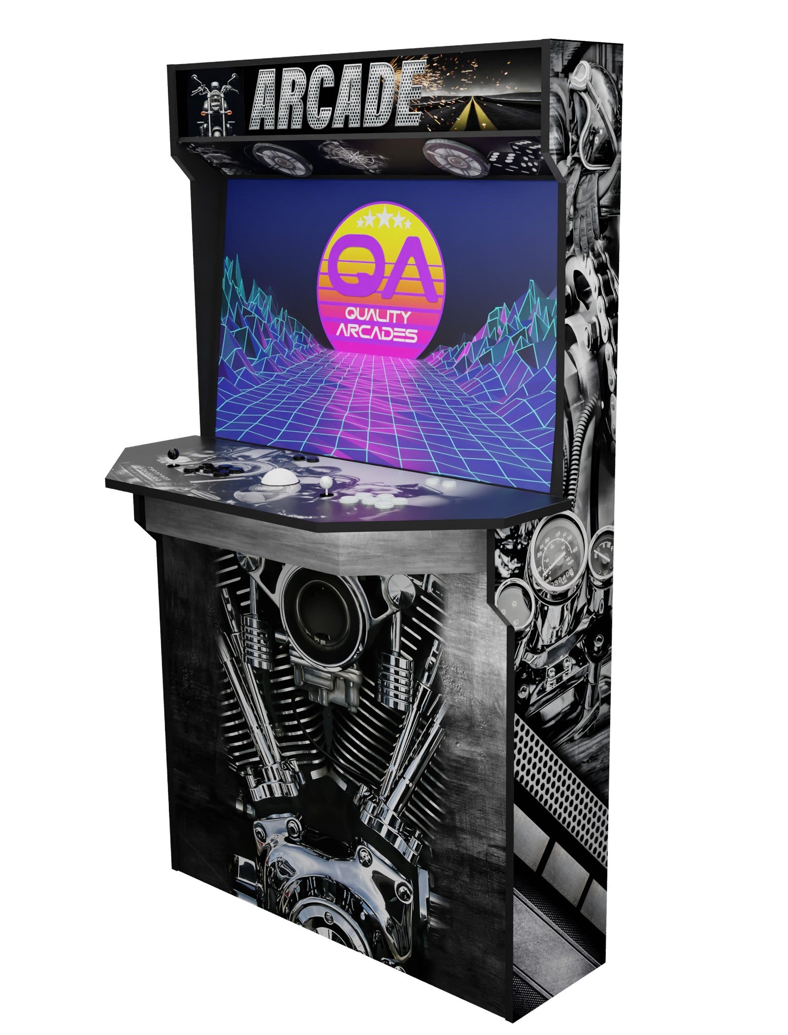 Hexacade™ Full Wrap Arcade Machine - Classic Retro Gaming Cabinet for Home & Office Entertainment | Perfect for Game Rooms, Man Caves & Parties
