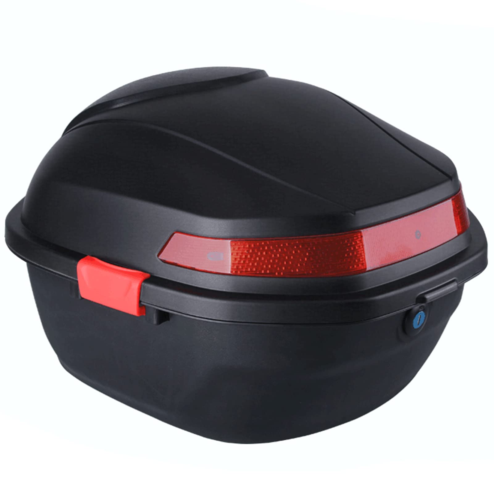 JKGHK Universal Motorcycle Top Box - Waterproof Helmet Storage Trunk with Lock & Mounting Kit for Scooter, Moped, Bike | Commuting & Travel Luggage Solution