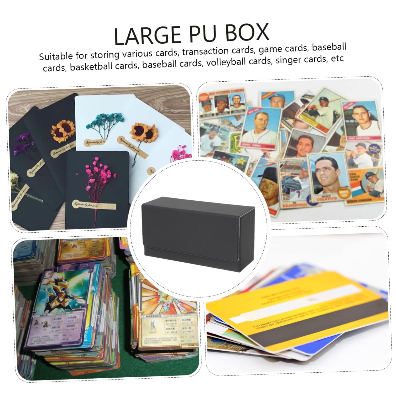 Toyvian Sports Card Holder Box - Premium Trading Card Organizer for Baseball & Football Cards | Perfect for Collectors, Game Nights & Storage