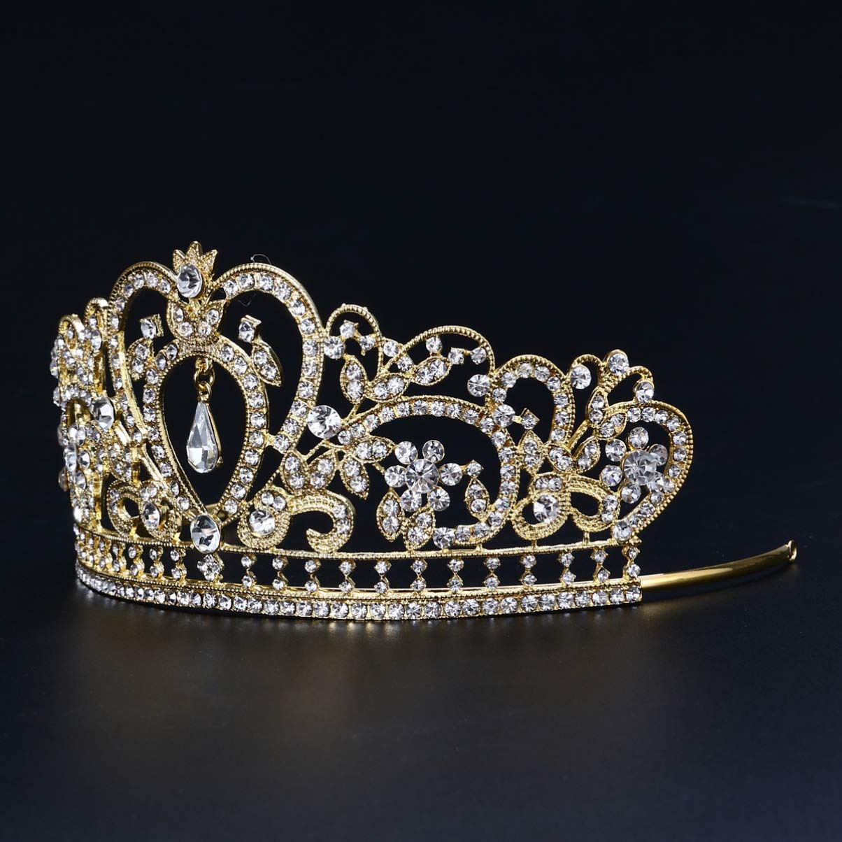 Beaupretty 2-Piece Wedding Crystal Tiara Set for Bride - Rhinestone Bridal Headpiece, Hair Accessories & Crown - Perfect for Wedding Ceremony, Bridal Shower, and Formal Events