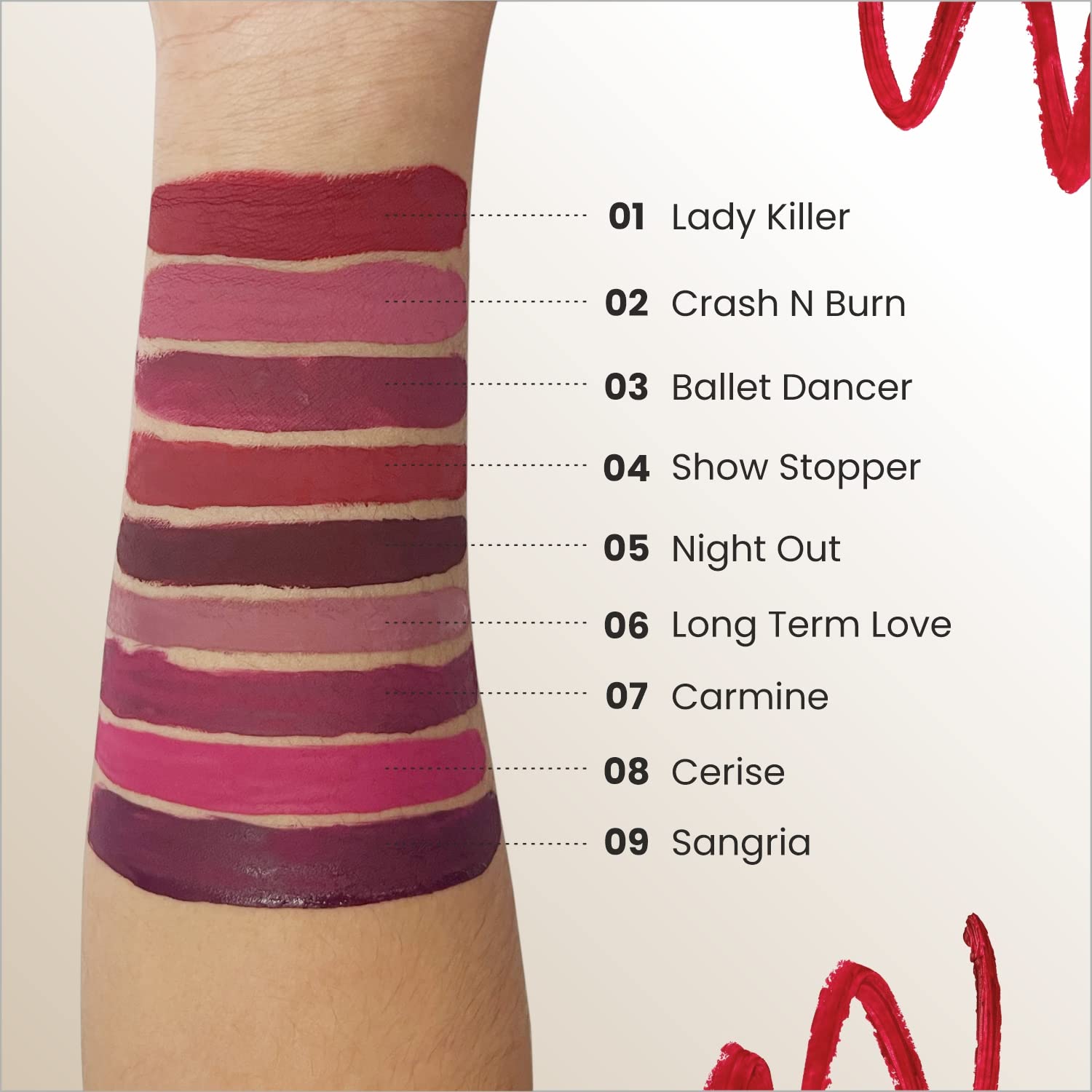 VERYMISS Retro Matte Lipstick - 08 Cerise Red Long Lasting Lip Color, Highly Pigmented & Moisturizing, Vegan & Cruelty-Free - Perfect for Parties, Date Nights & Everyday Wear