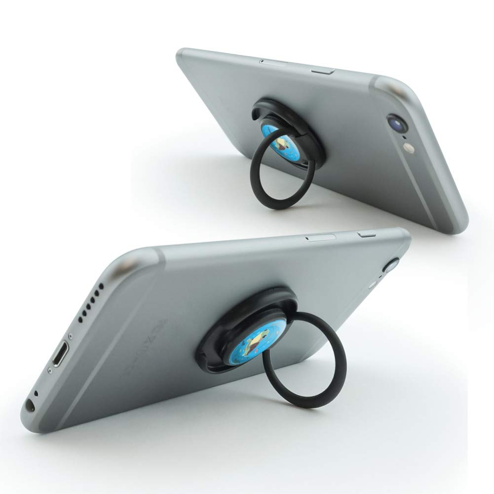 Cute Turtle Swimming with Fish Phone Ring Holder - Adjustable Mobile Grip Stand for iPhone Samsung, Perfect for Selfies Videos and Hands-Free Viewing