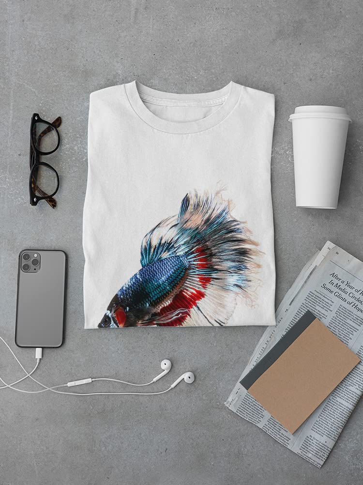 Smartprints Cute Watercolor Betta Fish T-Shirt for Men - Soft Cotton Graphic Tee for Casual Wear, Street Style & Gifts