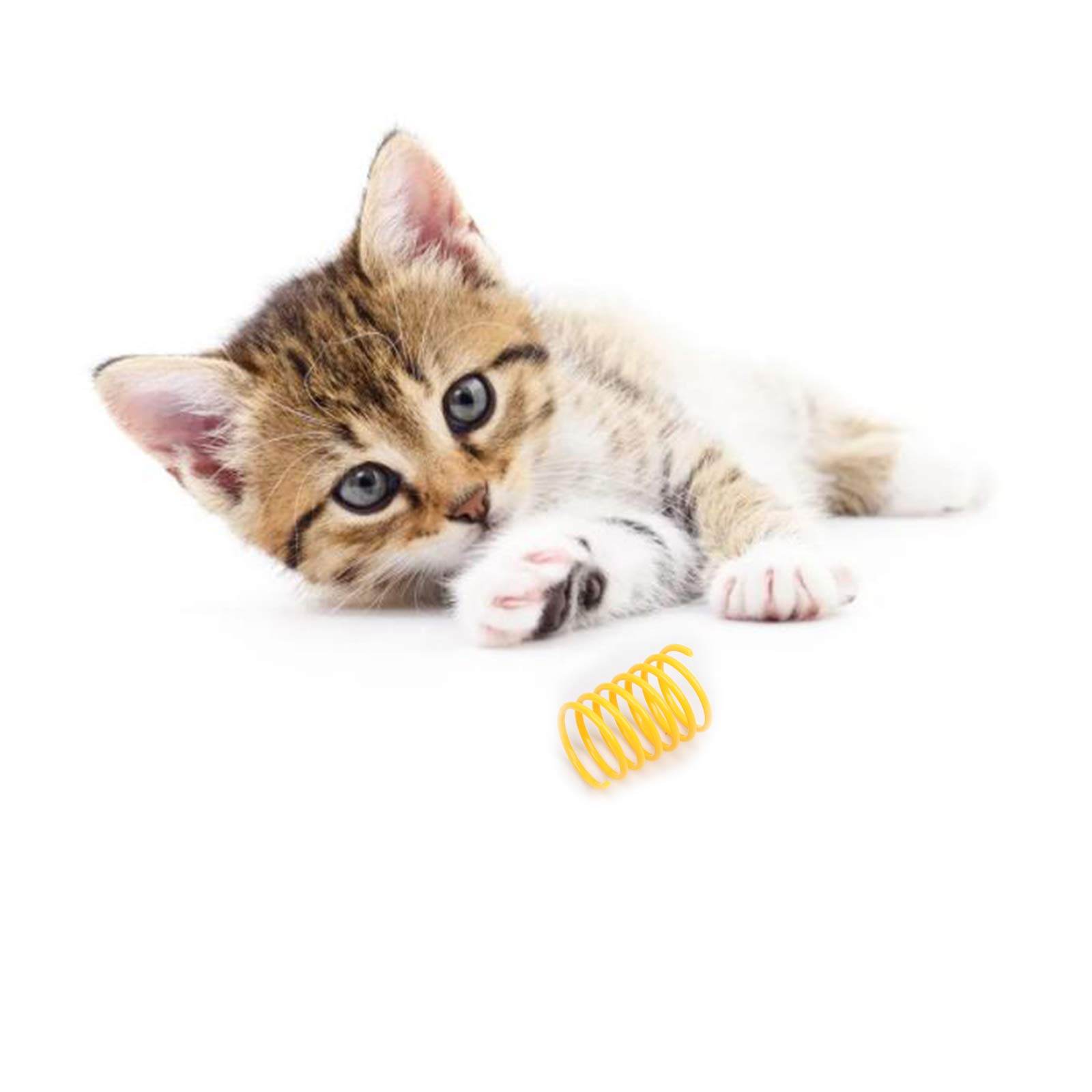 ICObuty Crinkle Balls Cat Toys - 20 Pack Lightweight Spring Toys with Mylar Rustling Sound (1.5-2 Inches) - Interactive Play for Cats, Kittens & Small Dogs - Random Colors - Perfect for Indoor Play, Exercise & Stimulation