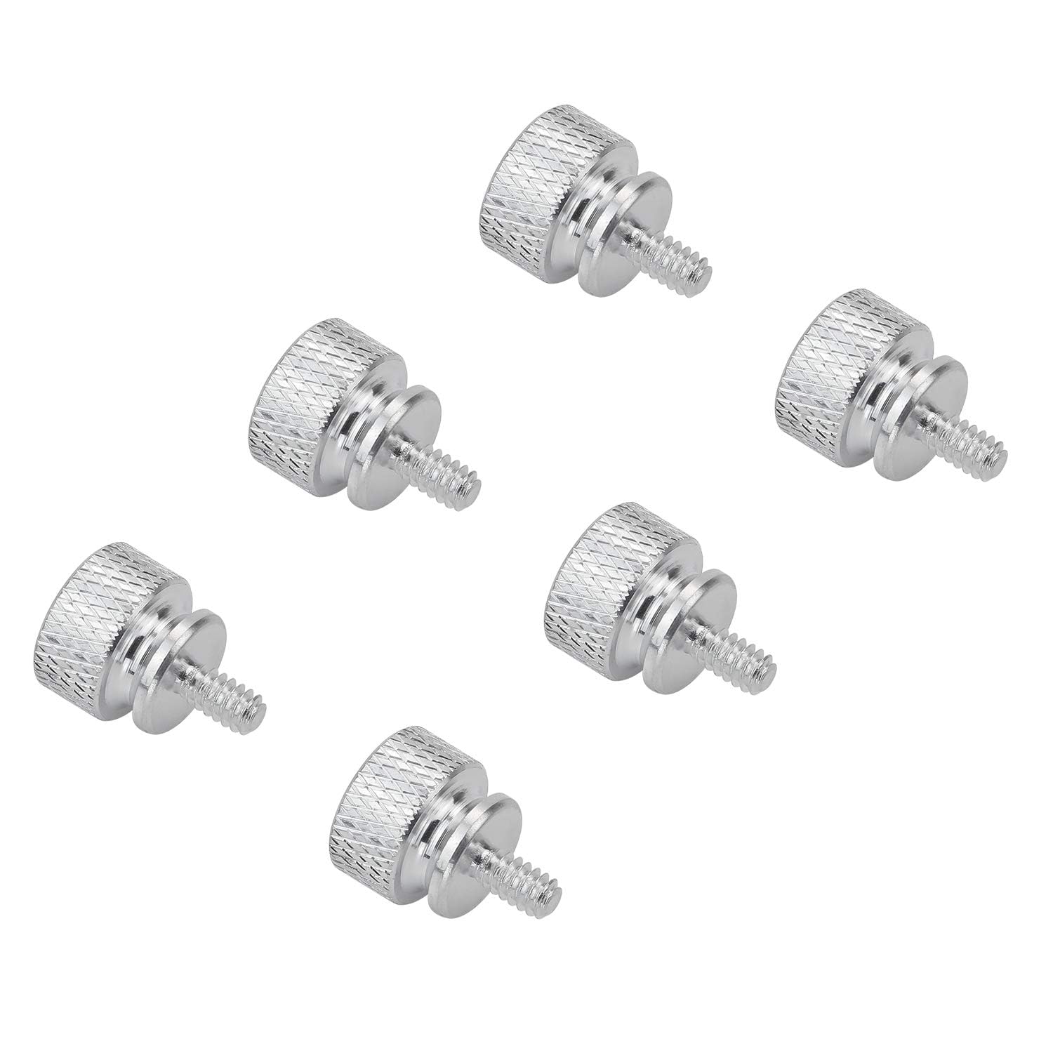 10Pcs Computer PC Case 6-32 Fully Threaded Knurled Thumb Screws - Silver Metal Case Screws for PC Build, Server Rack & Electronics Repair - Easy Grip & Tool-Free Installation