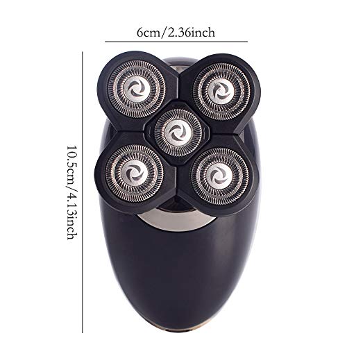 Premium Electric Razor for Men - 5 Blade 4D Floating Head Rechargeable Shaver for Bald Head & Facial Hair - Perfect for Travel, Home & Gym Use - Smooth Shaving Machine & Hair Clipper Trimmer