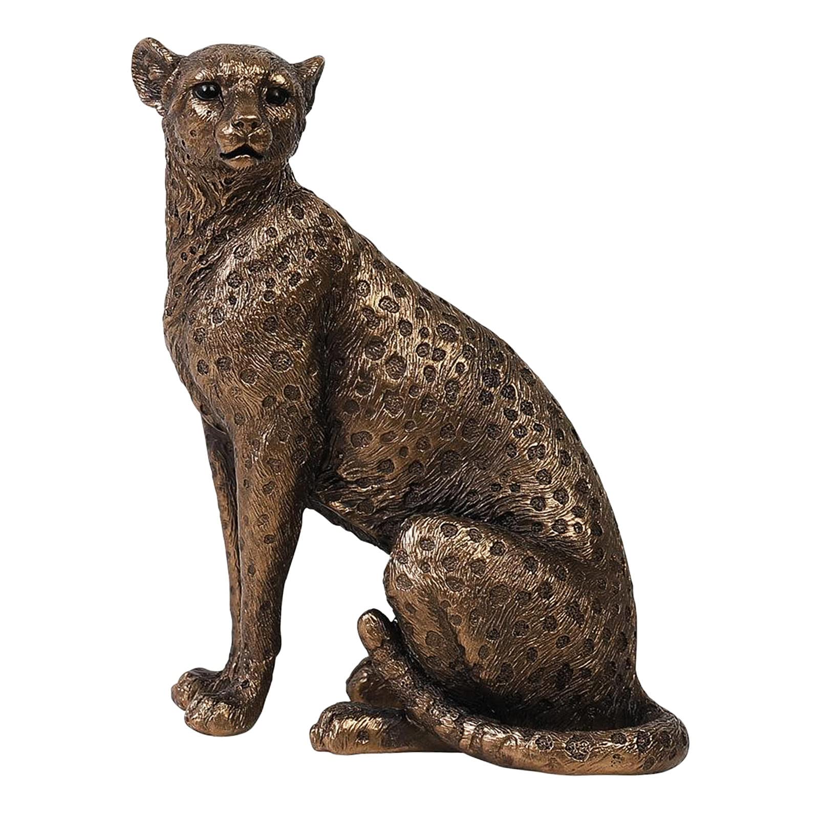 Leopard Statue Home Decor - Handcrafted Animal Sculpture for Living Room, Bedroom, Office, Bookshelf & TV Stand - Elegant Wildlife Figurine Collection - Perfect for Jungle Theme Decor & Safari Party Gifts