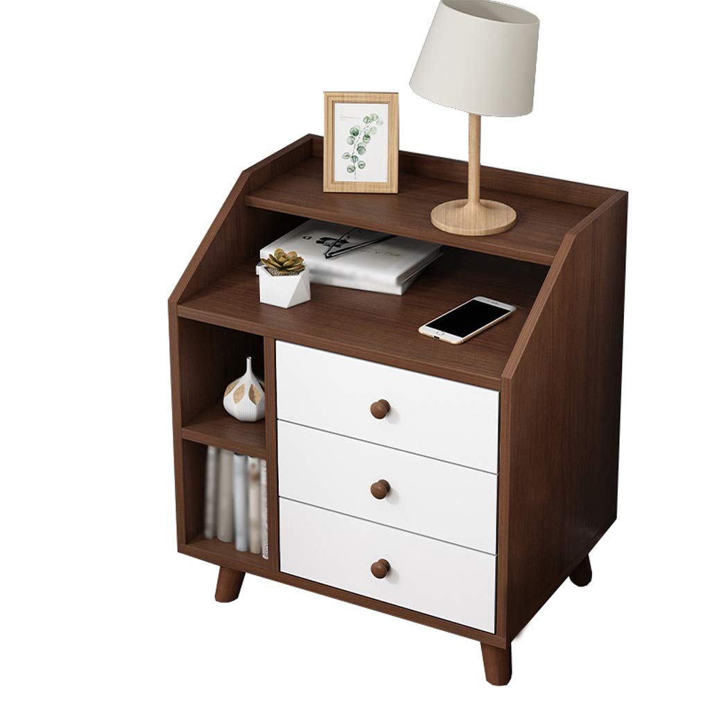 Modern 3-Drawer Nightstand with Multi-Cell Storage - Simple Bedroom Cabinet 50x34x66cm (Color A) - Perfect for Small Spaces, Apartments & Dorm Rooms