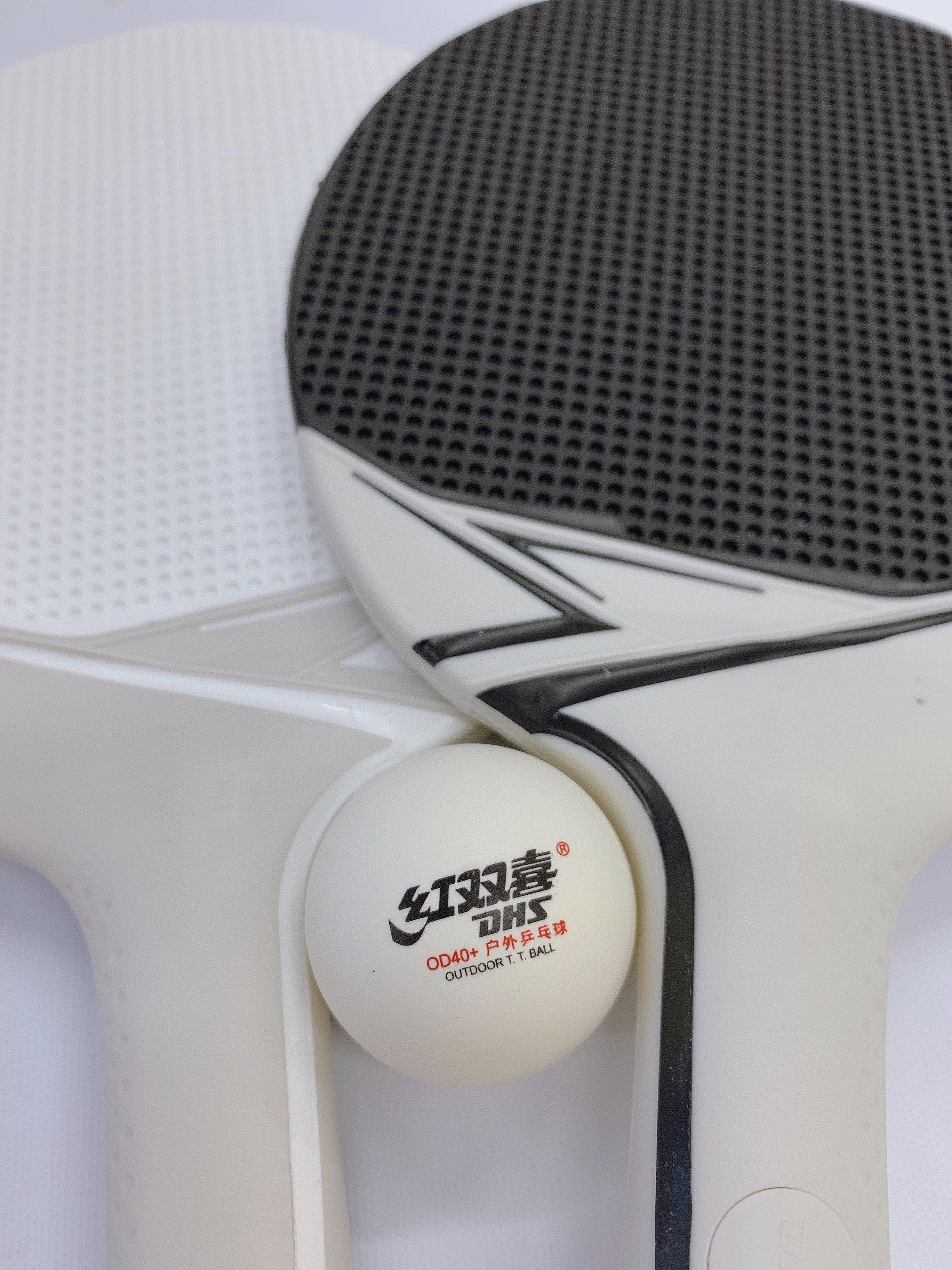 Premium DHS Outdoor Table Tennis Racket Set of 2 - Professional Ping Pong Paddles with Case - Perfect for Backyard, Park & Beach Games
