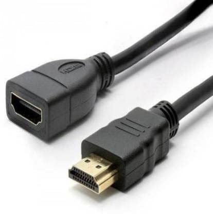 Premium 1.5M High-Speed HDMI Extension Cable Gold-Plated Male to Female - 4K 60Hz HDR Compatible with Chromecast, Firestick, LED/LCD TVs, Gaming Consoles & Home Theater Systems - Durable Black Cable for Enhanced Viewing Experience