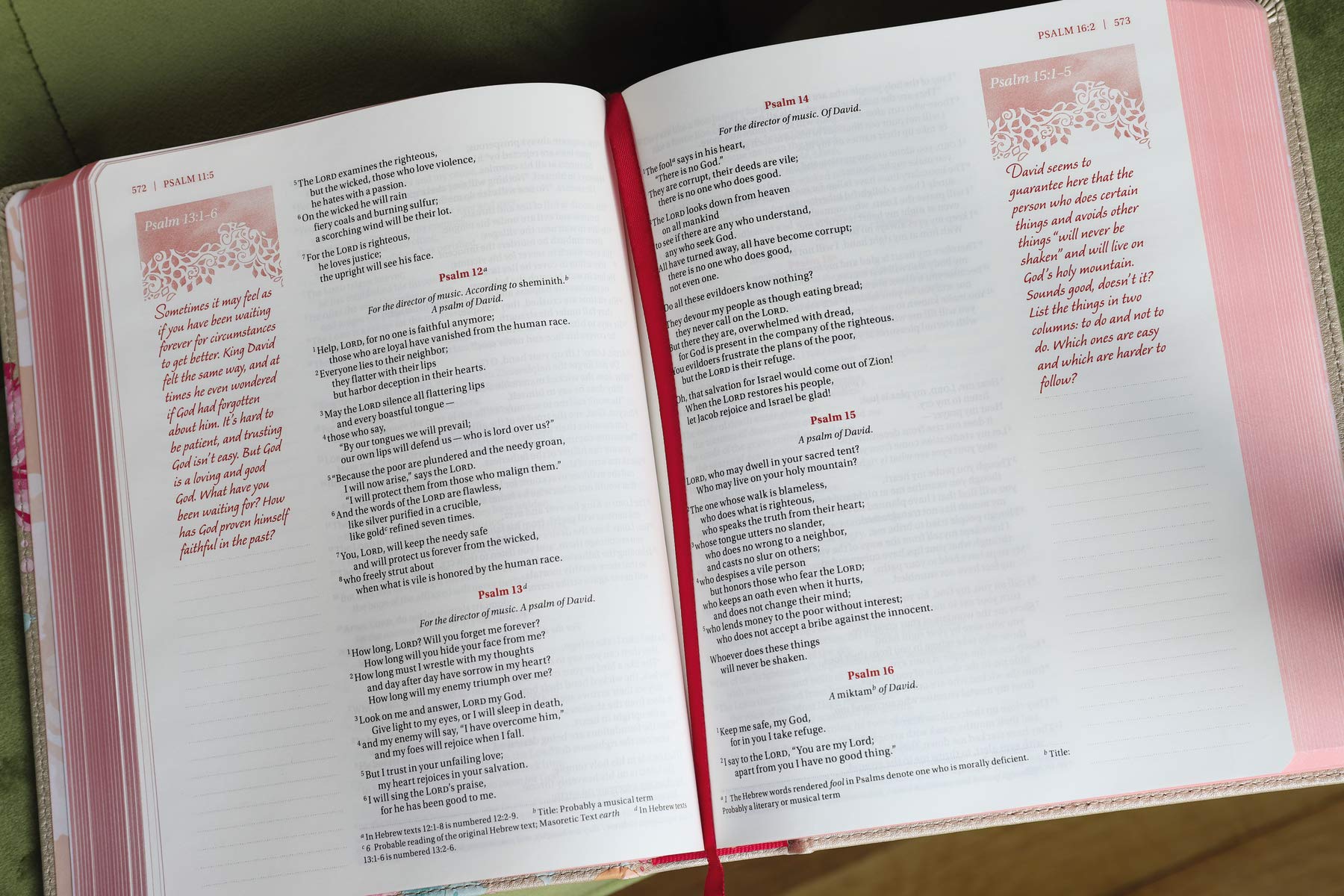 NIV Journal the Word Bible for Teen Girls - Leathersoft Over Board Cover, Gold Floral Design, Red Letter Edition with 450+ Journaling Prompts | Perfect for Devotional Study, Gift Giving & Personal Reflection