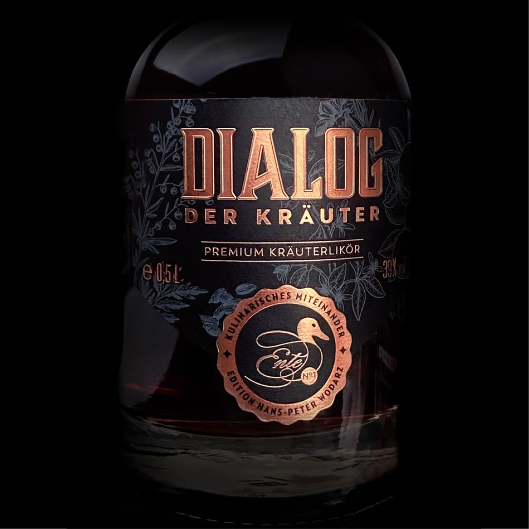 Premium Wajos Dialog der Kräuter Herbal Liqueur 500ml, 39% Vol - Exquisite German Spirit Gift for Men & Women - Perfect for Cocktails, After-Dinner Drinks & Special Occasions
