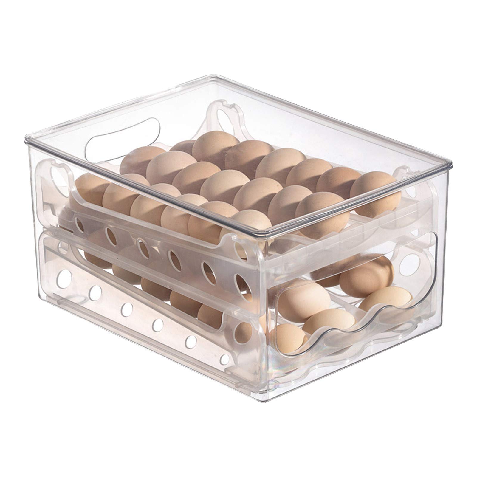 36 Egg Plastic Storage Container - Refrigerator Organizer Box for Eggs, Food & Kitchen Supplies | Perfect for Home, Dining & Bar Use
