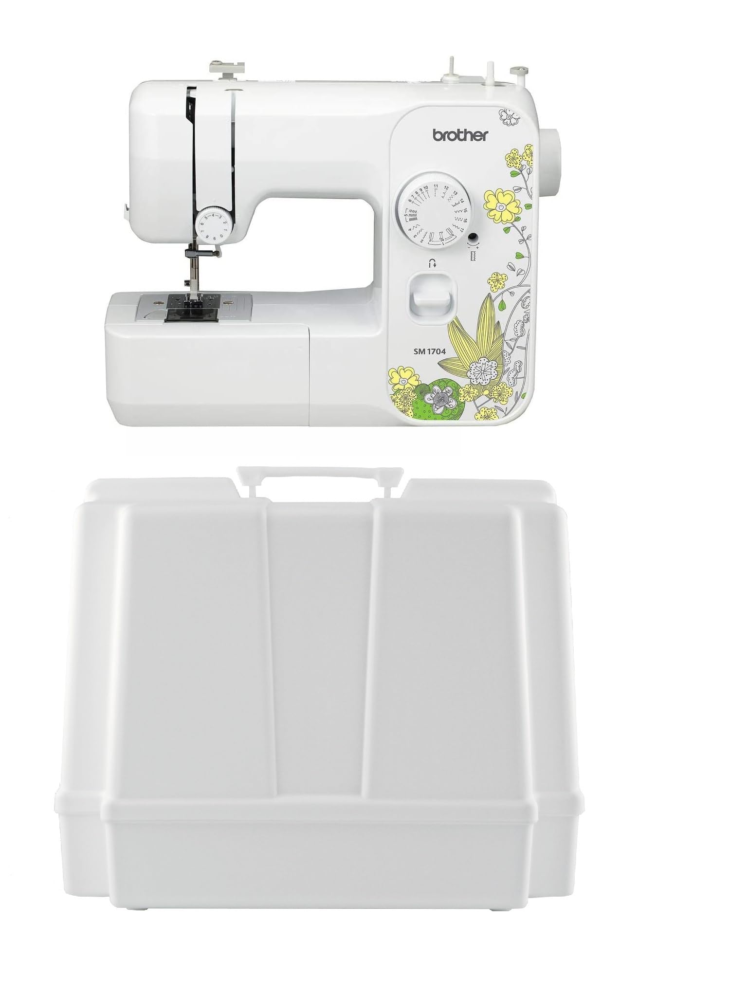 Brother SM1704 17-Stitch Free Arm Sewing Machine with Hard Carrying Case - Portable Home & Travel Sewing Solution for Quilting, Dressmaking & DIY Crafts