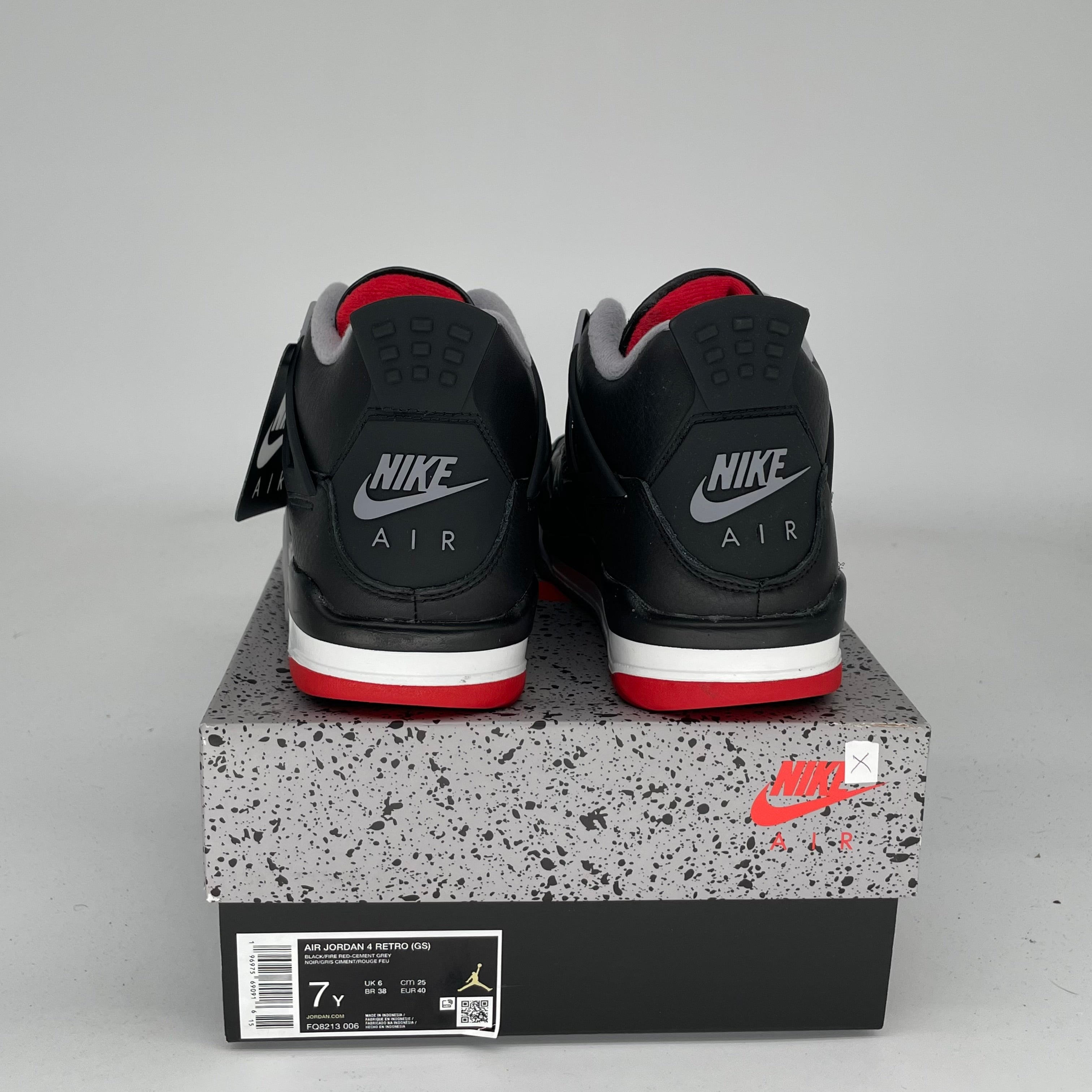 Original Air Jordan 4 Bred Reimagined - Size 7Y (FQ8213-006) | Retro Basketball Shoes for Men & Kids - Perfect for Streetwear, Sneaker Collecting & Casual Wear