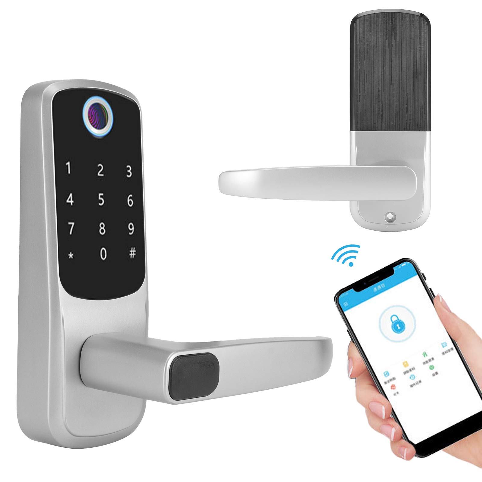 Smart Fingerprint Door Lock - Keyless Entry, Waterproof & Battery-Powered Electronic Deadbolt for Home, Office & Apartment Security (Ideal for Front Doors, Rental Properties & Smart Home Systems)
