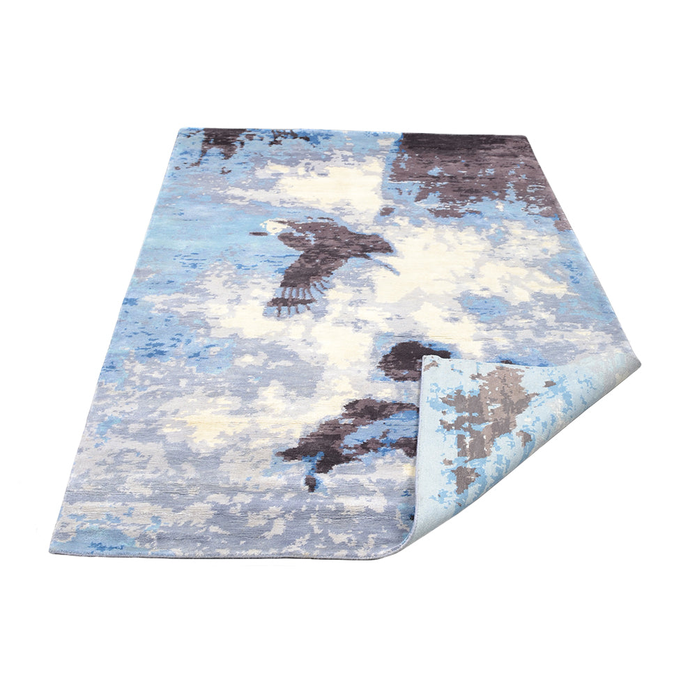 Hand Knotted Canvas Area Rug - Durable & Stylish for Living Room, Bedroom, or Office Decor