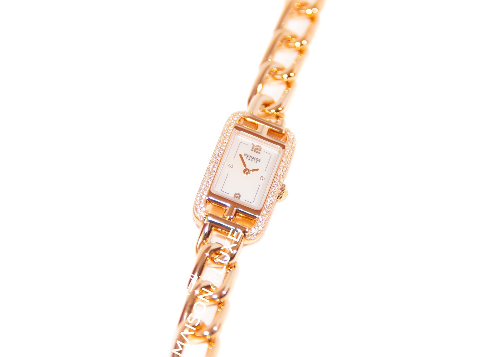 Hermes Nantucket Diamond Watch - 29mm Rose Gold Luxury Women's Timepiece for Formal Events & Special Occasions