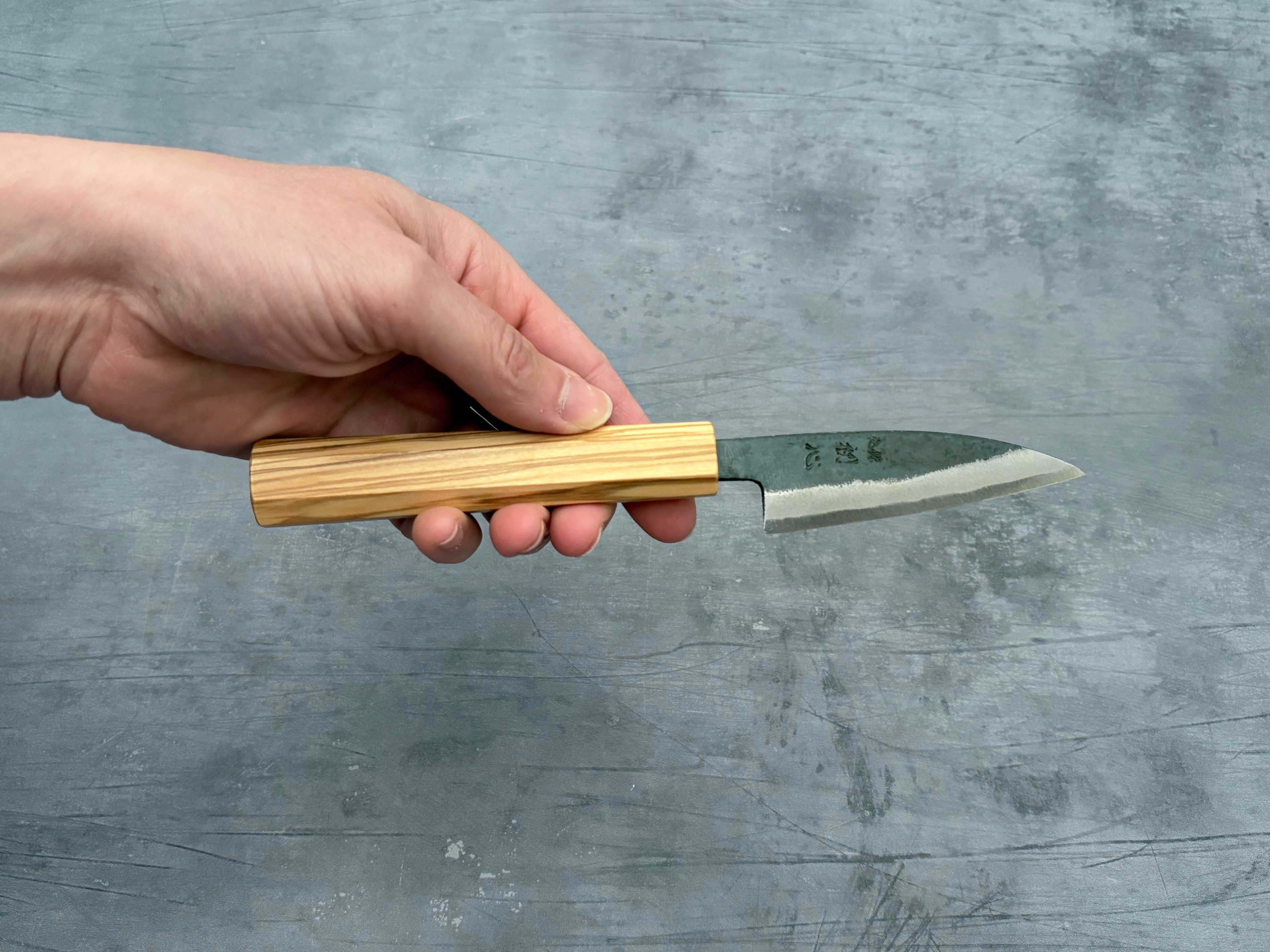 Premium Hatsukokoro Sumi Blue #2 Japanese Petty Knife 80mm - Perfect for Slicing, Peeling & Precision Cutting in Home Kitchens & Professional Use