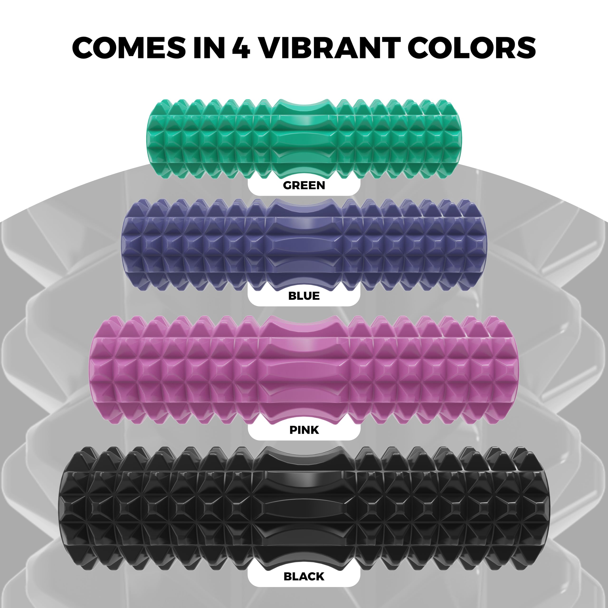 Vibrating Foam Roller for Muscle Recovery & Pain Relief - Ergonomic Massage Roller for Fitness, Yoga, Physical Therapy - Perfect for Post-Workout Recovery & Home Gym Use - by Nordic Lifting