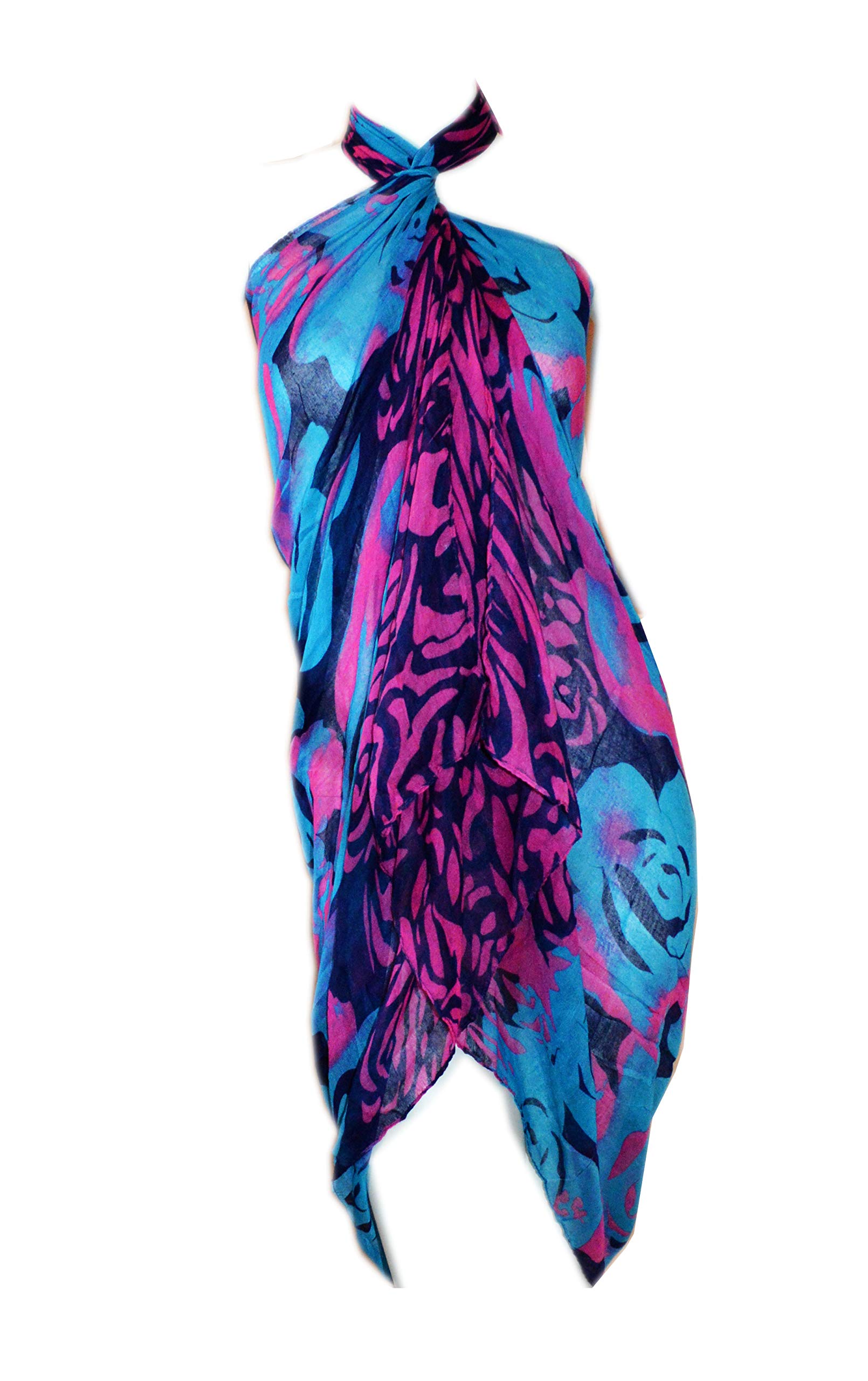Elegant Rose Jewelry Pareo Scarf - Stylish Swimwear Cover Up for Beach, Pool & Summer Vacations