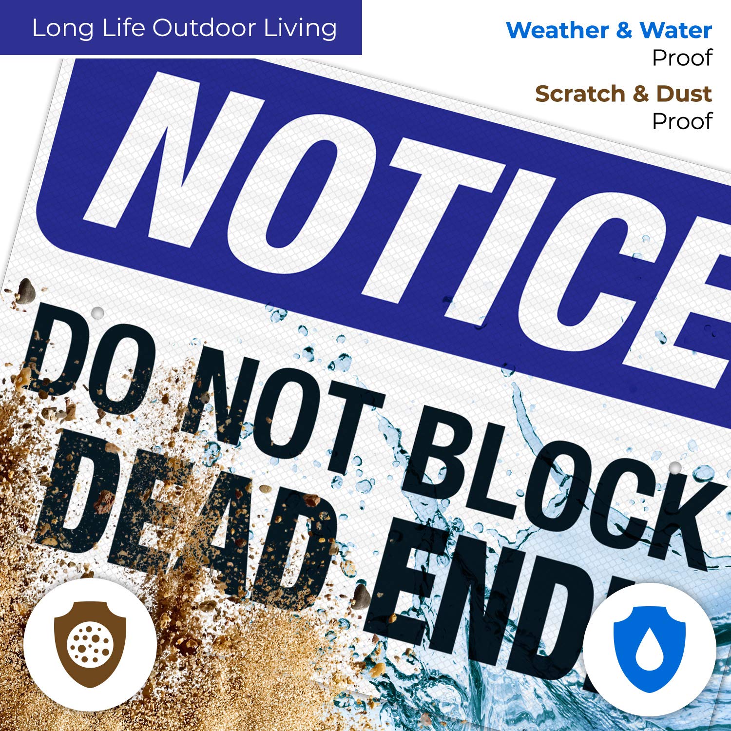 OSHA Compliant Do Not Block Dead End Sign - 18x24 Inches, 3M EGP Reflective .080 Aluminum, Fade Resistant - Indoor/Outdoor Use for Warehouse, Construction Sites & Parking Lots - Made in USA