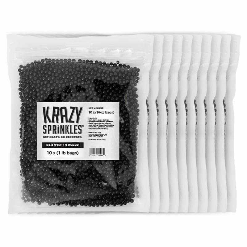 4mm Black Beads for Jewelry Making - DIY Craft Sprinkles for Necklaces, Bracelets, and Earrings