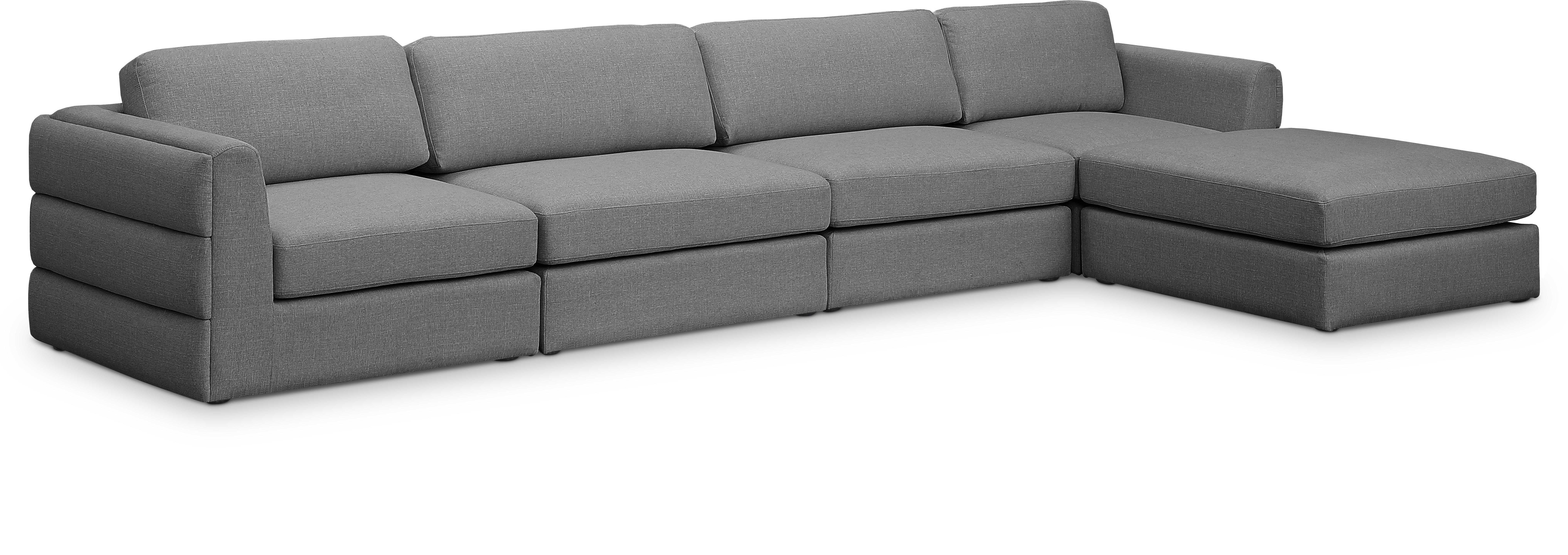 Beckham Durable Linen Textured Fabric Modular Sectional Sofa - Modern Living Room Furniture for Home Theater, Family Gatherings & Cozy Relaxation