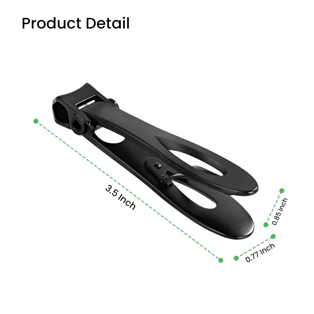 Premium Stainless Steel Nail Clippers for Men & Women - Heavy Duty Toe Nail Cutter for Thick Nails, Wide-Opening Sharp Jaws, Professional Grooming Tool - Perfect for Home, Travel & Salon Use