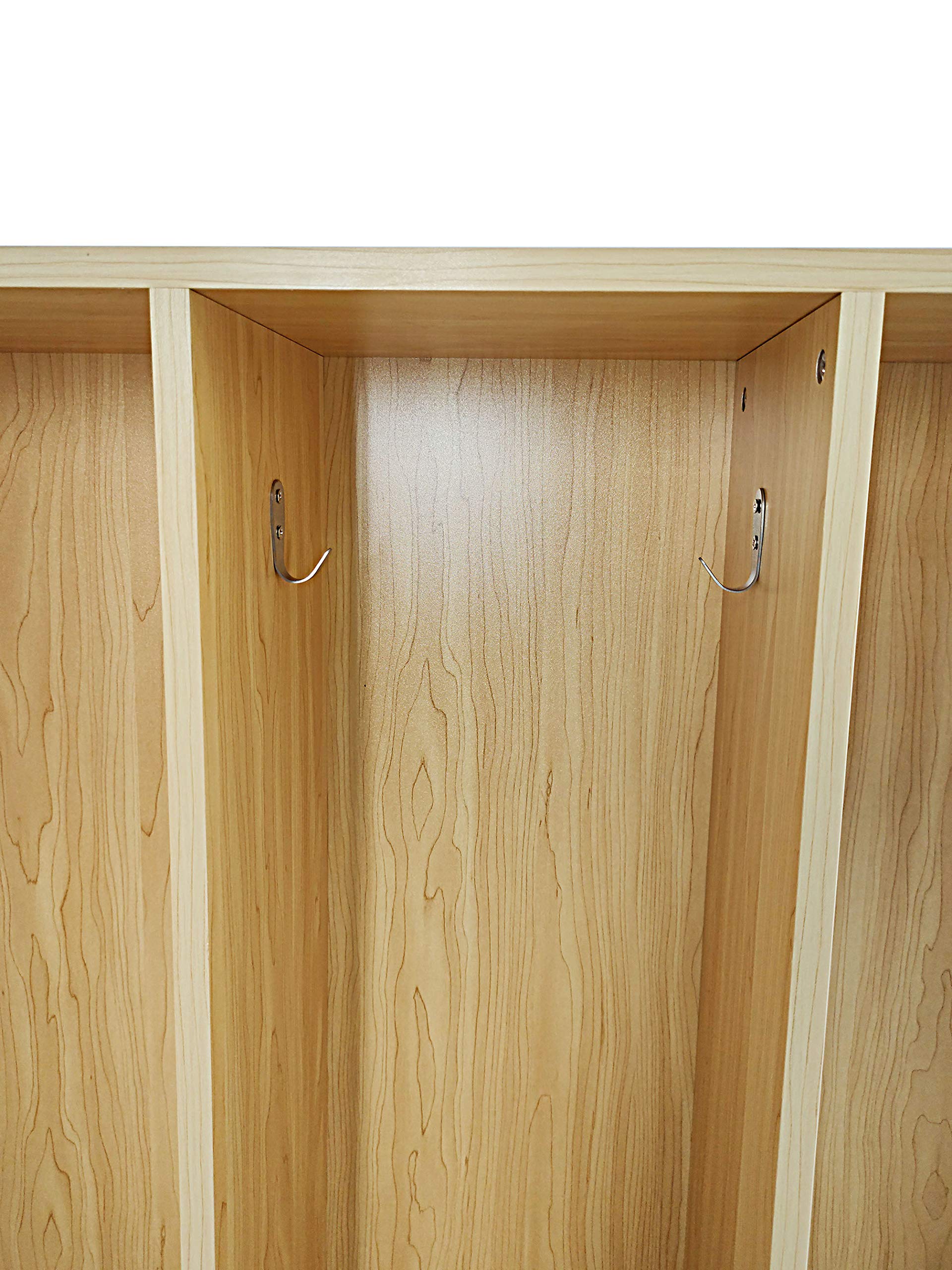 FixtureDisplays® 4-Section Kids School Coat Locker with Bench & Cubbies - 41