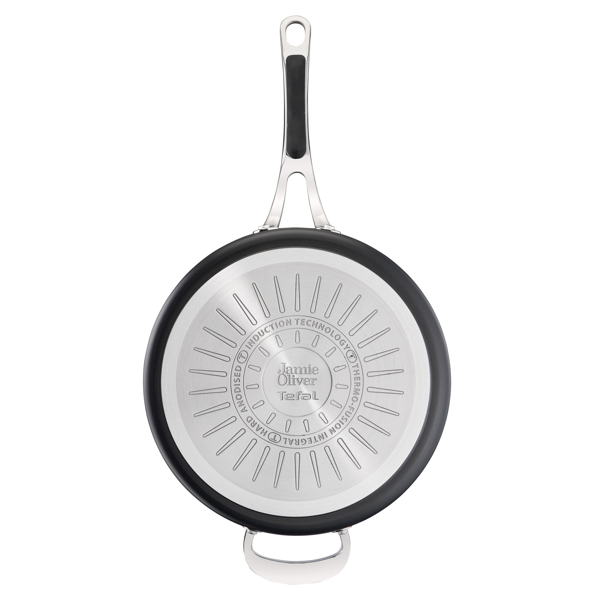 Jamie Oliver by Tefal Non-Stick Induction Sauté Pan with Lid - 26cm Hard Anodized Cookware for Professional Cooking | Perfect for Searing, Frying & Sauteing Vegetables, Meat & Fish