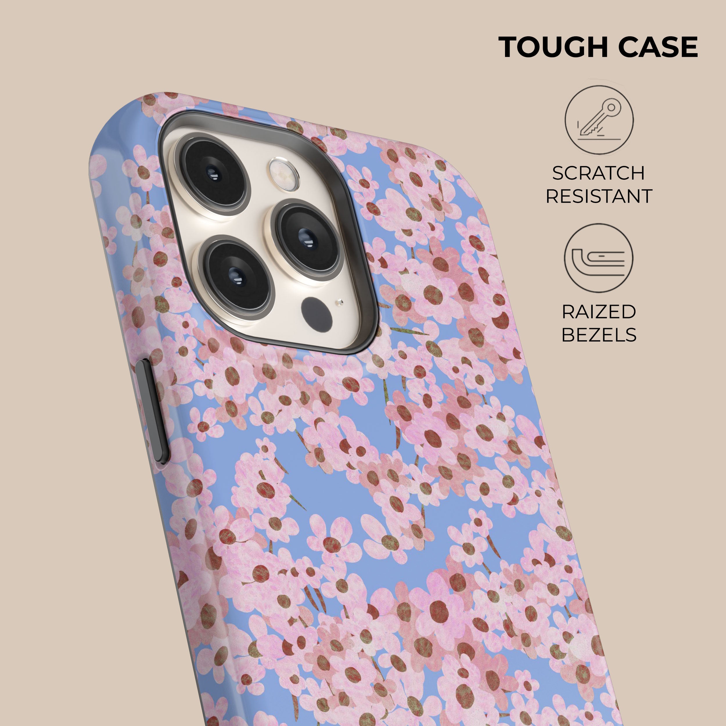 Floral Ditsy Print Phone Case for iPhone & Samsung - Trendy Summer Design, Slim Protective Cover for Everyday Use & Outdoor Activities