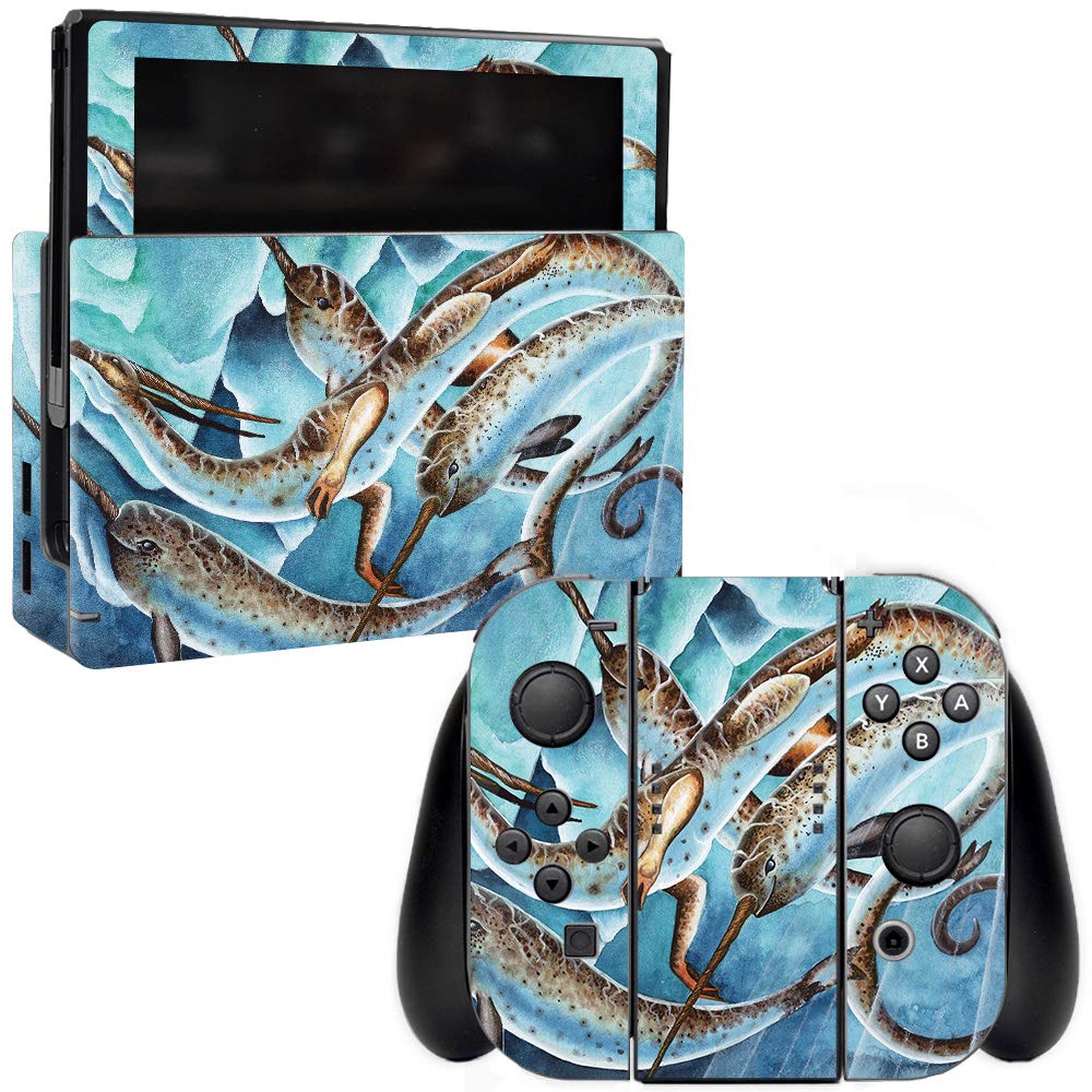 MightySkins Protective Vinyl Decal Wrap Cover for Nintendo Switch - Icy Depths Design | Durable, Customizable Skin | Easy to Apply & Remove | Made in USA | Perfect for Gaming, Travel & Personalization