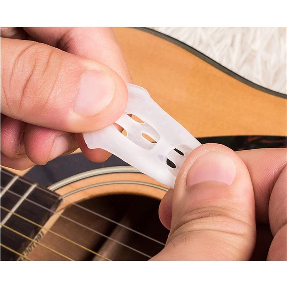 Gigicloud 5-Pack Silicone Guitar Finger Protectors - Anti-Slip Finger Covers for Ukulele, Electric & Acoustic Guitars - Finger Guard Gloves for Pain-Free Practice & Extended Play Sessions