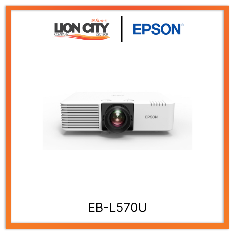 Epson EB-L570U 4K Ultra HD Laser Projector - High Brightness 6000 Lumens, WUXGA Resolution for Home Theater, Office Presentations & Gaming (Brand New)