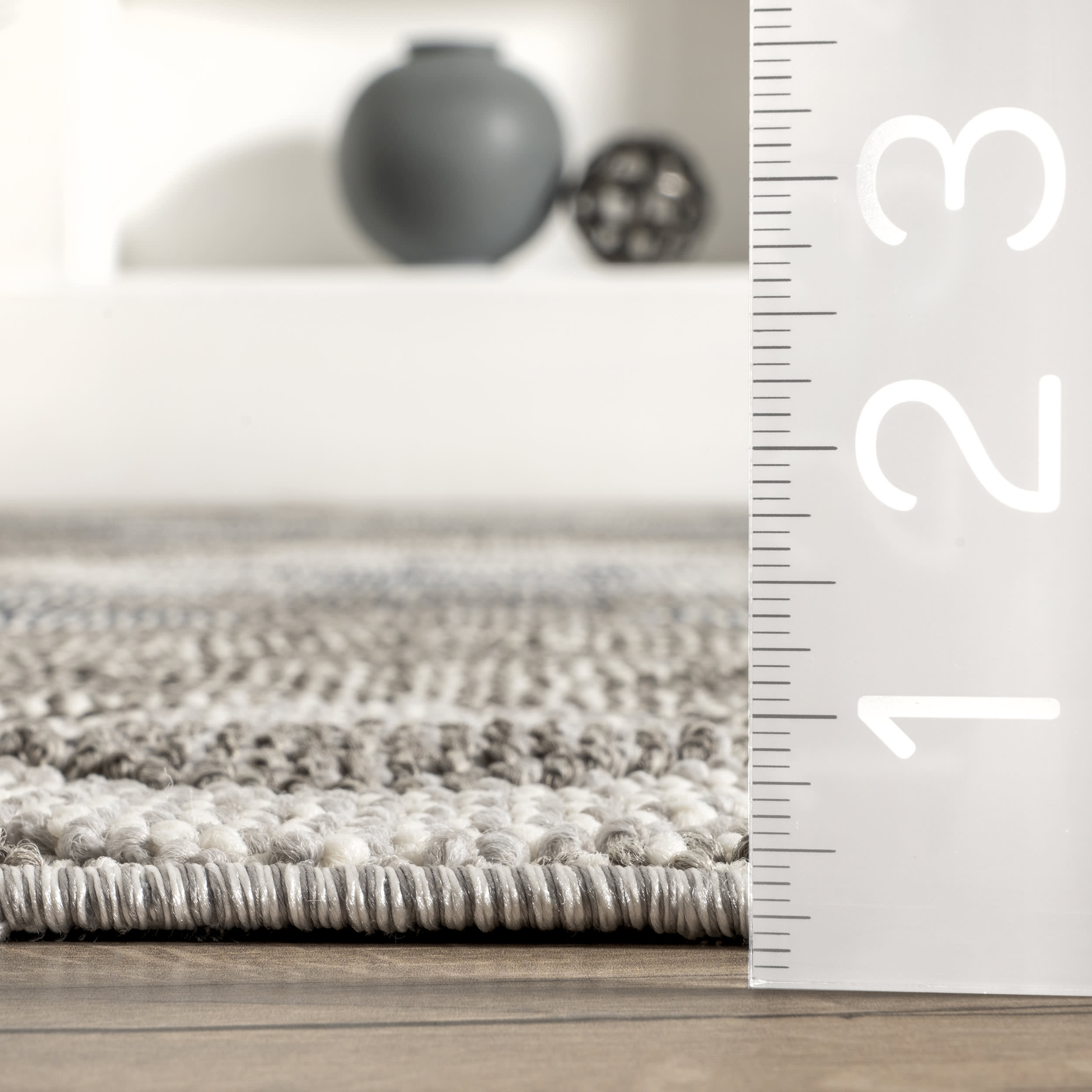 Stylish Grey Geometric Area Rug - Indoor/Outdoor Bohemian Decor for Living Room, Bedroom & Patio