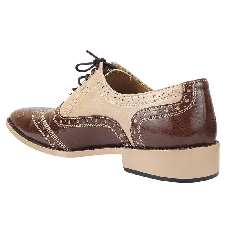 LIBERTYZENO Boys EEL Print Genuine Leather Oxford Dress Shoes - Lace Up Formal Shoes for Kids - Perfect for Easter Gifts, School Events & Special Occasions (Style 162)