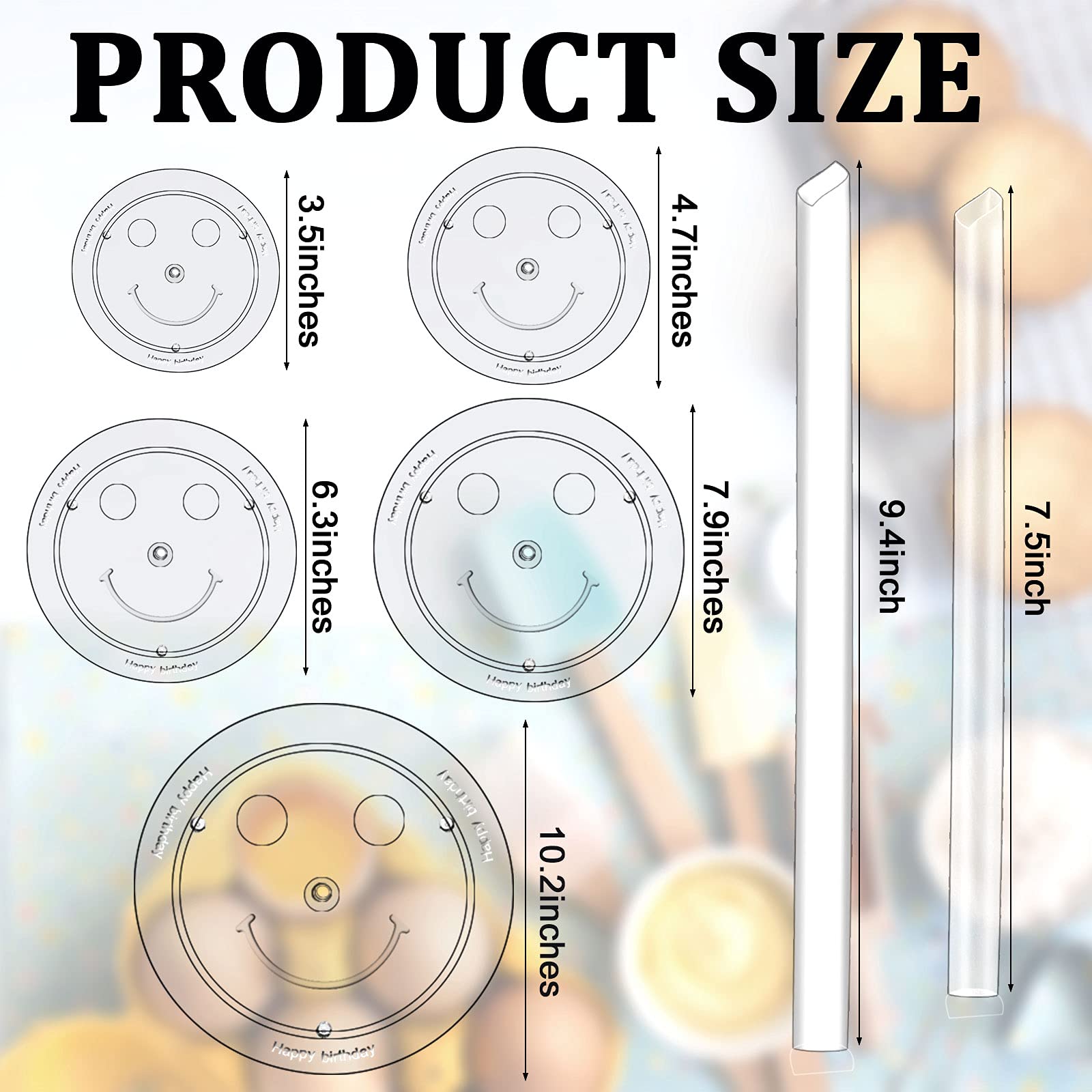 5 Tier Cake Separator Plates 35Pcs - Clear Cake Sticks, Support Dowel Rods & Stacking Pillars for 3-10 Inch Tiered Cakes - Sturdy Cake Stand Holder for Wedding, Birthday, Dessert Display & Party Decorations
