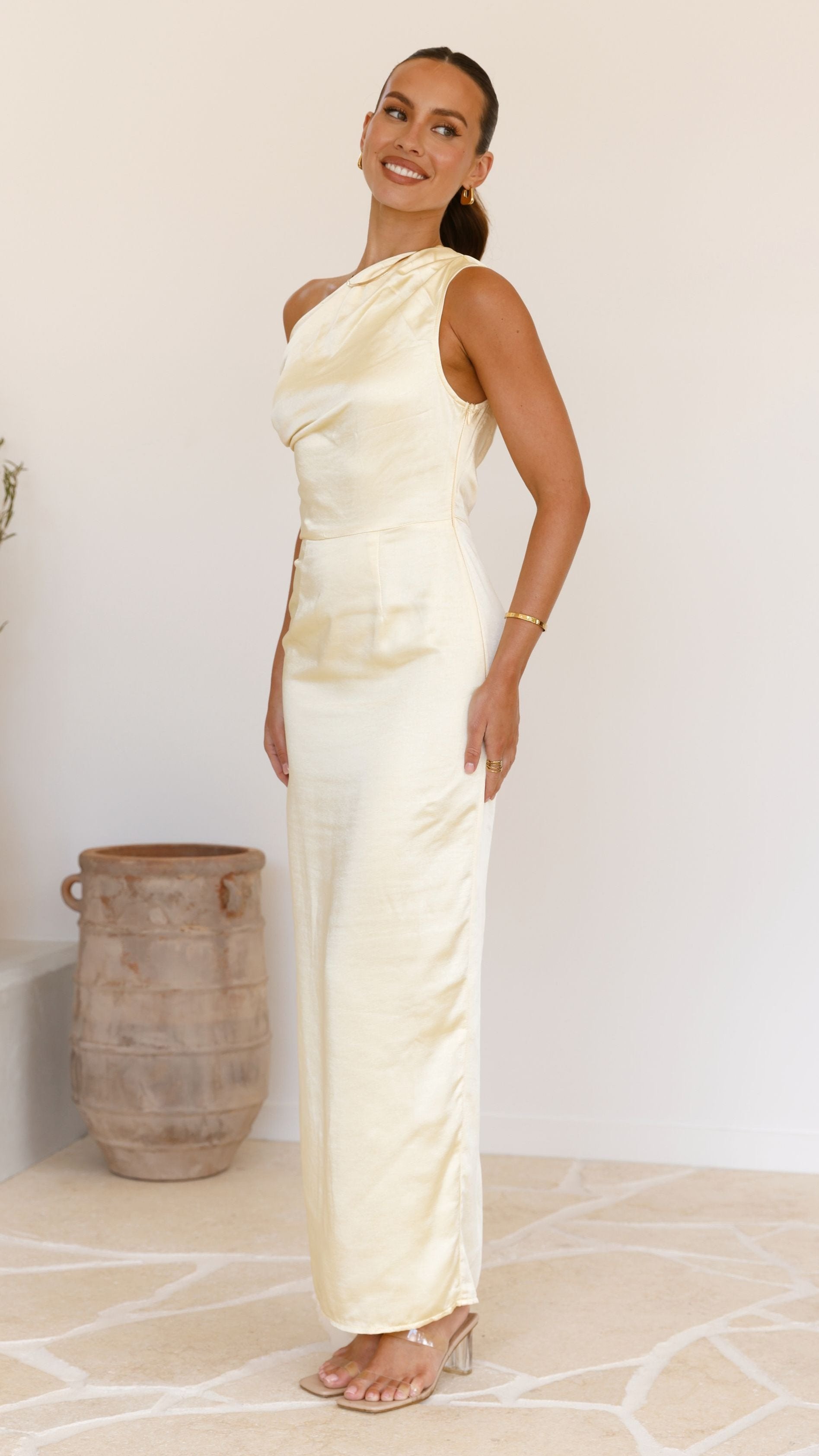 Harlowe Maxi Dress for Women - Flowy Long Summer Dress in Yellow | Beach, Vacation, and Casual Outfit
