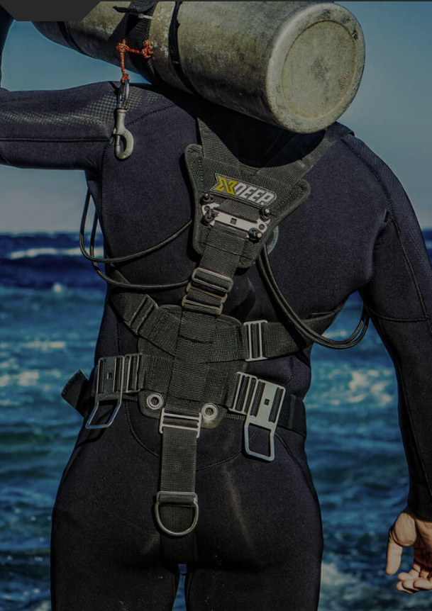 XDeep Stealth 2.0 Back D-Ring Set - Heavy Duty Scuba Diving Gear for BCD Attachment - Perfect for Underwater Exploration and Dive Safety