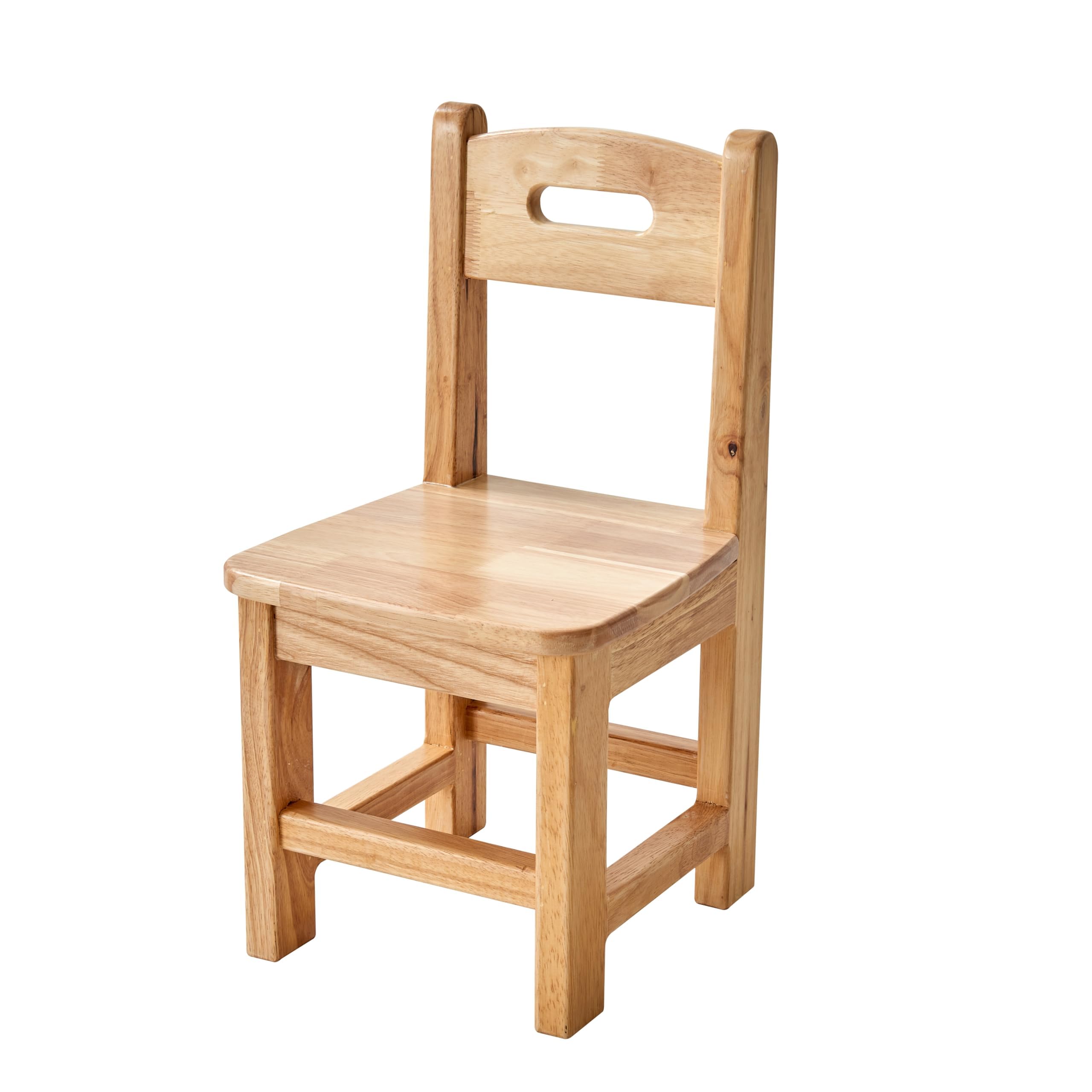 Solid Wood Kids Chairs - Pair Set of 2 Natural Wooden Children's Chairs for Home, Kindergarten & Playroom - Durable Toddler Furniture for Dining, Studying & Playtime
