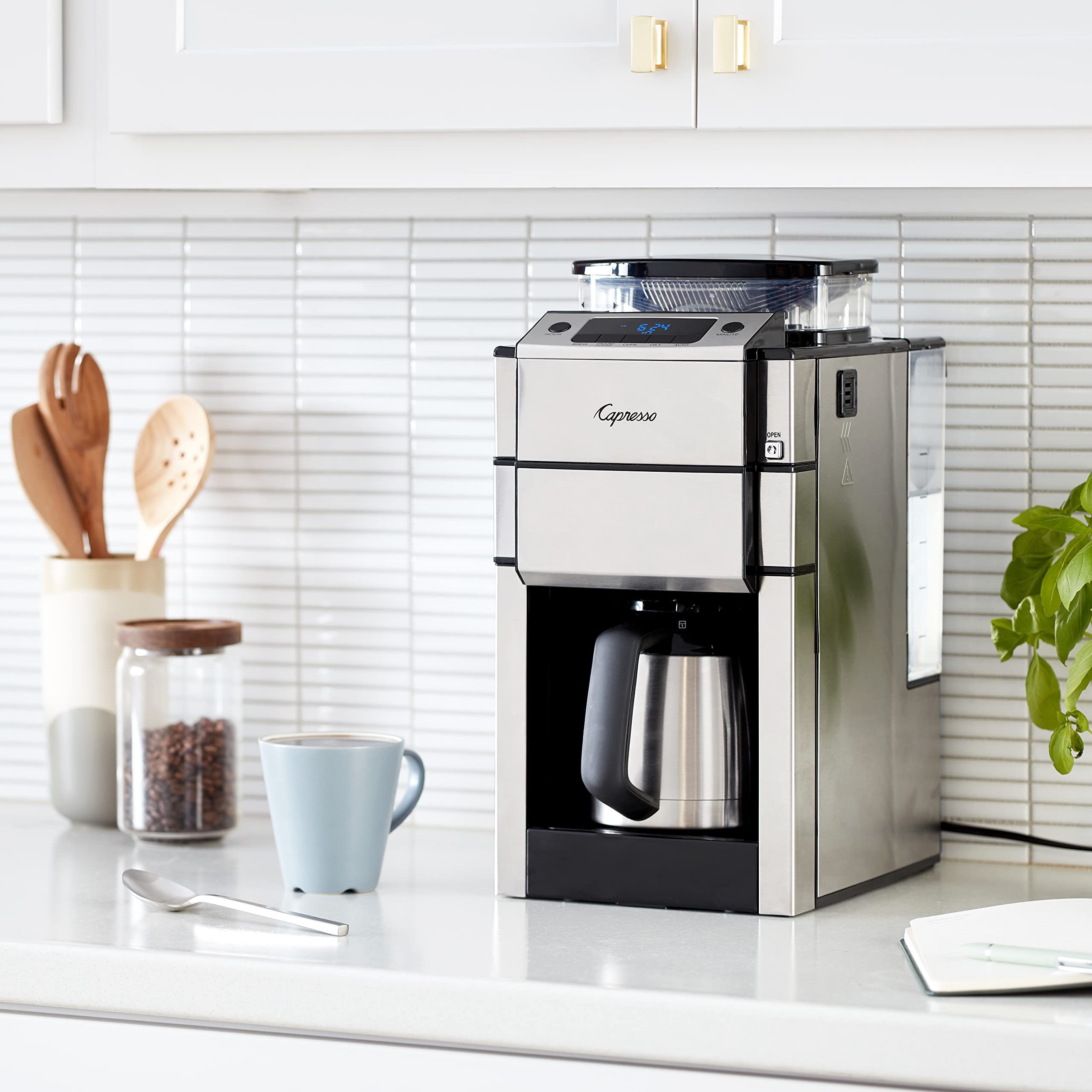 Capresso 488.05 Team Pro Plus 10-Cup Thermal Carafe Coffee Maker - Silver Stainless Steel - Programmable Drip Coffee Machine for Home & Office Use