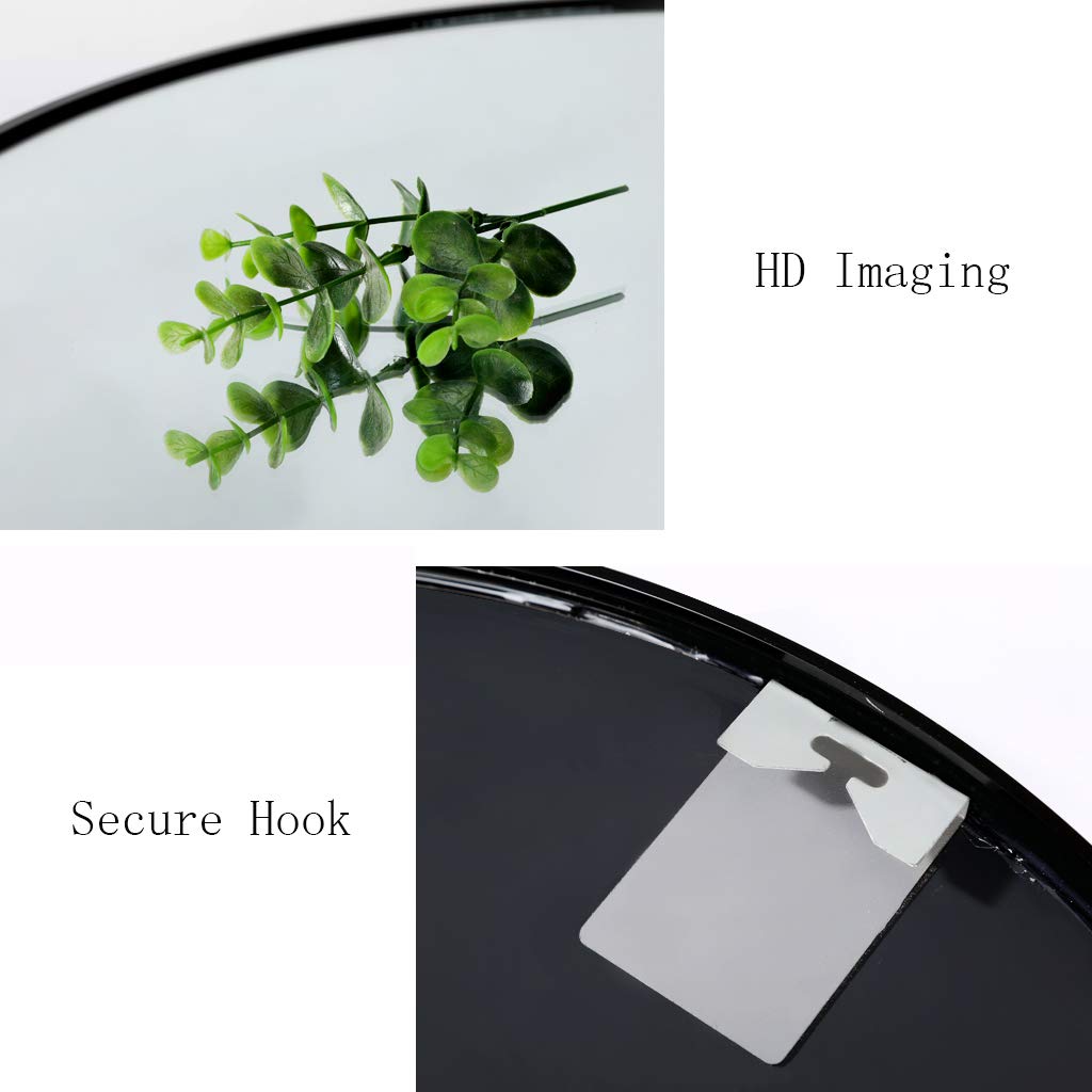 30CM Round Wall Mirror with Metal Frame - Large Vanity Mirror for Bathroom, Living Room & Entryway | Perfect for Shaving, Makeup & Home Decor